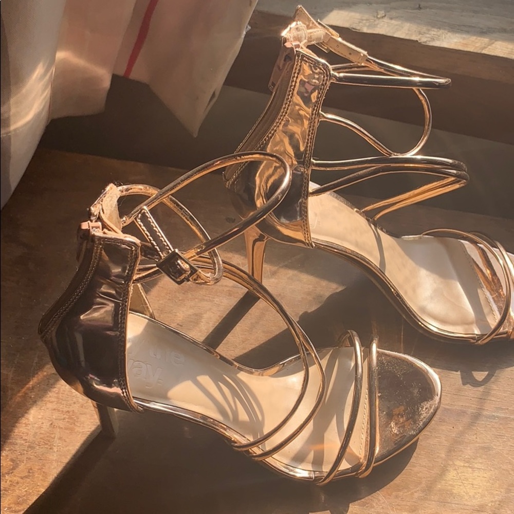 Rose gold sandals
